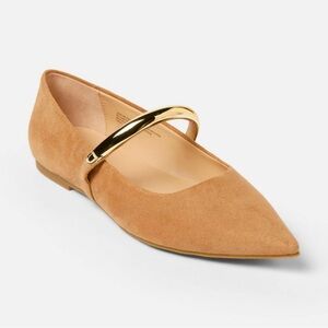 a new day Tan Flats with Gold Accent